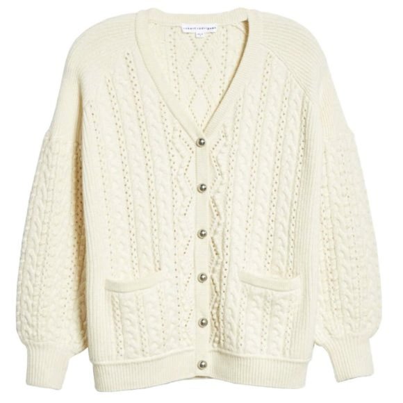 Neiman Marcus Sweaters - NWT M Cashmere Cable Cardigan Sweater Cream White